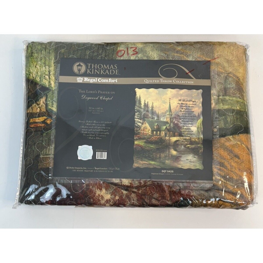 Thomas Kinkade Quilted‎ Throw Collection The Lords Prayer 50 in x 60 in